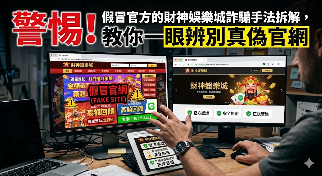 警惕！假冒官方的財神娛樂城詐騙手法拆解，教你一眼辨別真偽官網
